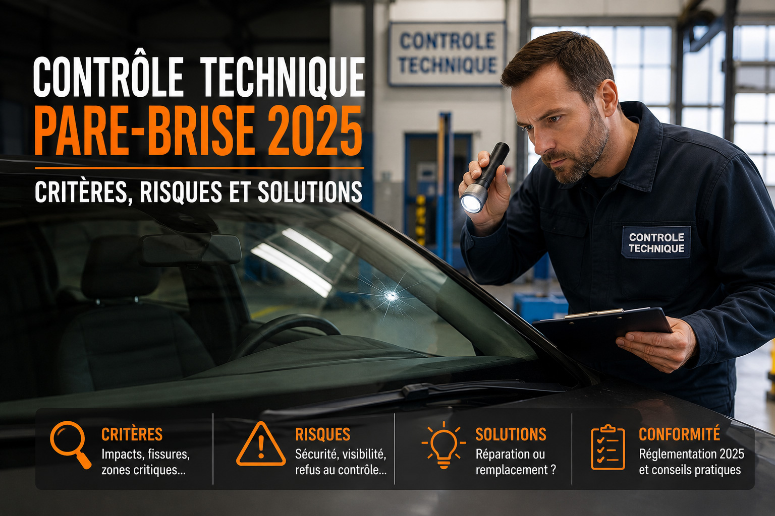 Contrôle technique pare-brise 2025