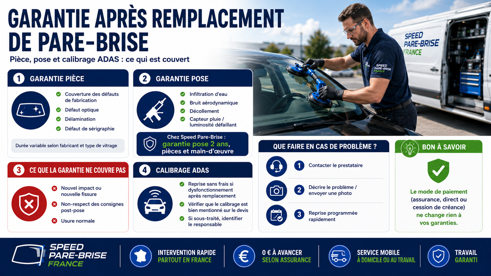Garantie après remplacement de pare-brise