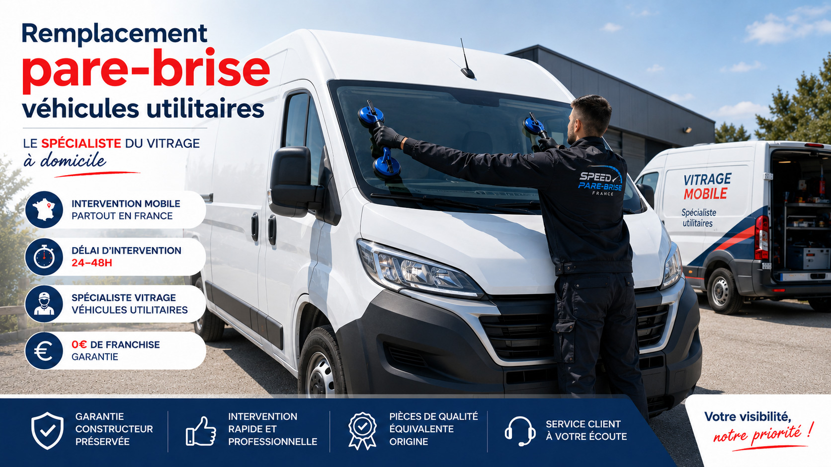 Remplacement Pare-Brise véhicules utilitaires