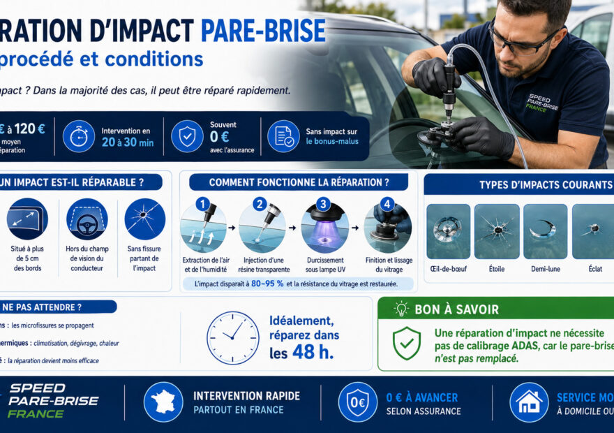 Réparation d'impact pare-brise