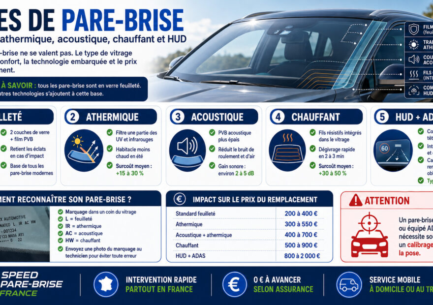 Types de pare-brise